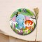 8 Ct. Zoo Animals Round Dessert Plates 7" Colorful Paper Plates for Jungle & Safari Party Themes